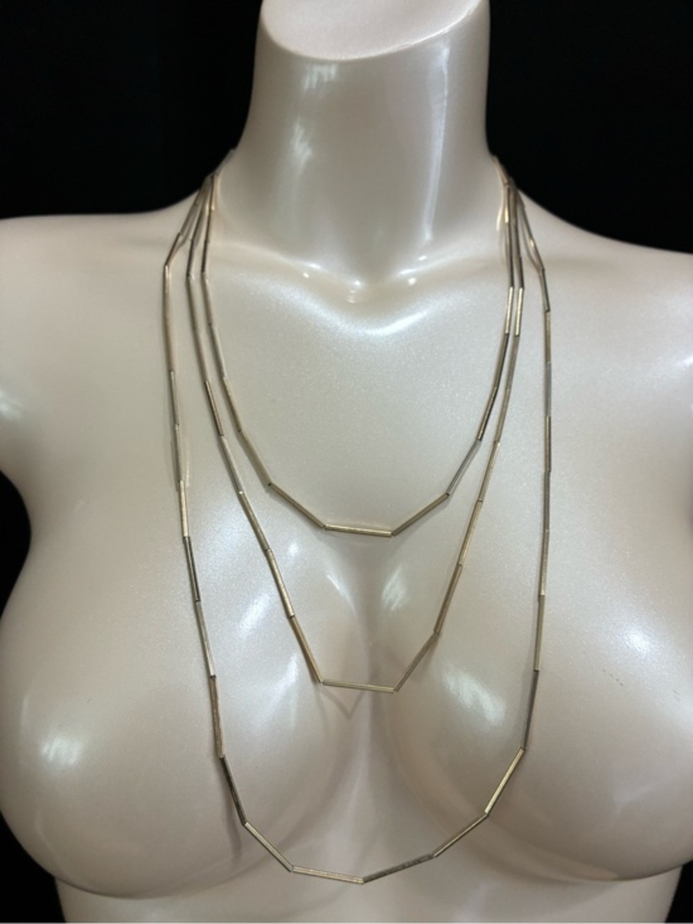 Layered Gold Bar Link Necklace - Elegant Women’s Jewelry